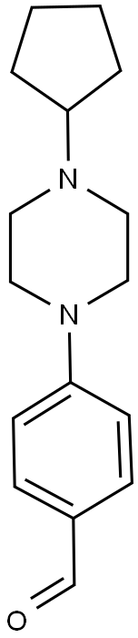 4-(4-CYCLOPENTYLPIPERAZIN-1-YL)BENZALDEHYDE Struktur