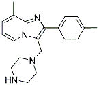 8-METHYL-3-PIPERAZIN-1-YLMETHYL-2-P-TOLYL-IMIDAZO-[1,2-A]PYRIDINE Struktur