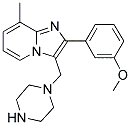 2-(3-METHOXY-PHENYL)-8-METHYL-3-PIPERAZIN-1-YLMETHYL-IMIDAZO[1,2-A]PYRIDINE Struktur