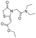 (3-DIETHYLCARBAMOYLMETHYL-4-OXO-THIAZOLIDIN-2-YLIDENE)-ACETIC ACID ETHYL ESTER Struktur