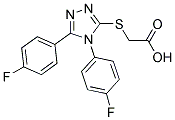 [[4,5-BIS(4-FLUOROPHENYL)-4H-1,2,4-TRIAZOL-3-YL]THIO]ACETIC ACID Struktur