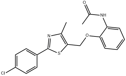 N-(2-([2-(4-CHLOROPHENYL)-4-METHYL-1,3-THIAZOL-5-YL]METHOXY)PHENYL)ACETAMIDE Struktur