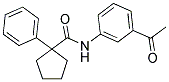 N-(3-ACETYLPHENYL)(PHENYLCYCLOPENTYL)FORMAMIDE Struktur