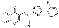 2-[4-(2-FLUOROPHENYL)-1,3-THIAZOL-2-YL]-3-(4-OXO-4H-CHROMEN-3-YL)ACRYLONITRILE Struktur