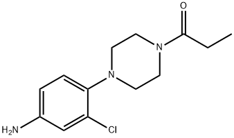 3-CHLORO-4-(4-PROPIONYLPIPERAZIN-1-YL)ANILINE Struktur
