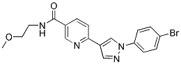 6-[1-(4-BROMOPHENYL)-1H-PYRAZOL-4-YL]-N-(2-METHOXYETHYL)NICOTINAMIDE Struktur