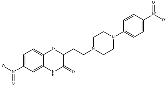 6-NITRO-2-(2-[4-(4-NITROPHENYL)PIPERAZINO]ETHYL)-2H-1,4-BENZOXAZIN-3(4H)-ONE Struktur