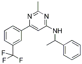 2-METHYL-N-(1-PHENYLETHYL)-6-[3-(TRIFLUOROMETHYL)PHENYL]PYRIMIDIN-4-AMINE Struktur