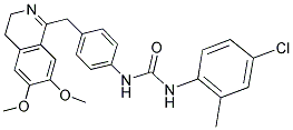 1-(4-((6,7-DIMETHOXY(3,4-DIHYDROISOQUINOLYL))METHYL)PHENYL)-3-(4-CHLORO-2-METHYLPHENYL)UREA Struktur