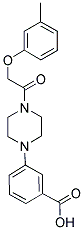 3-(4-[(3-METHYLPHENOXY)ACETYL]PIPERAZIN-1-YL)BENZOIC ACID Struktur