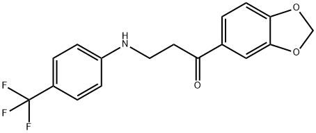 1-(1,3-BENZODIOXOL-5-YL)-3-[4-(TRIFLUOROMETHYL)ANILINO]-1-PROPANONE Struktur