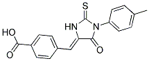 4-[(Z)-[1-(4-METHYLPHENYL)-5-OXO-2-THIOXOIMIDAZOLIDIN-4-YLIDENE]METHYL]BENZOIC ACID Struktur