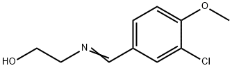 2-([(3-CHLORO-4-METHOXYPHENYL)METHYLENE]AMINO)-1-ETHANOL Struktur