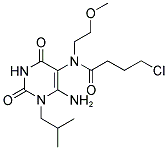 N-(6-AMINO-1-ISOBUTYL-2,4-DIOXO-1,2,3,4-TETRAHYDRO-PYRIMIDIN-5-YL)-4-CHLORO-N-(2-METHOXY-ETHYL)-BUTYRAMIDE Struktur