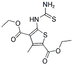 DIETHYL 5-[(AMINOCARBONOTHIOYL)AMINO]-3-METHYLTHIOPHENE-2,4-DICARBOXYLATE Struktur