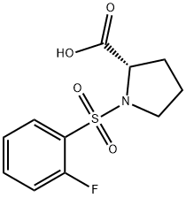 1-(2-FLUORO-BENZENESULFONYL)-PYRROLIDINE-2-CARBOXYLIC ACID Struktur