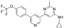 N-CYCLOPROPYL-2-METHYL-6-(5-[4-(TRIFLUOROMETHOXY)PHENYL]PYRIDIN-3-YL)PYRIMIDIN-4-AMINE Struktur