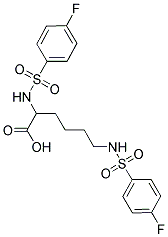 2,6-BIS[[(4-FLUOROPHENYL)SULFONYL]AMINO]HEXANOIC ACID Struktur