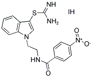 1-(2-[(4-NITROBENZOYL)AMINO]ETHYL)-1H-INDOL-3-YL IMIDOTHIOCARBAMATE HYDROIODIDE Struktur