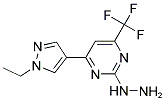 [4-(1-ETHYL-1 H-PYRAZOL-4-YL)-6-TRIFLUOROMETHYL-PYRIMIDIN-2-YL]-HYDRAZINE Struktur