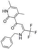 3-[(2Z)-3-(BENZYLAMINO)-4,4,4-TRIFLUOROBUT-2-ENOYL]-4,6-DIMETHYLPYRIDIN-2(1H)-ONE Struktur