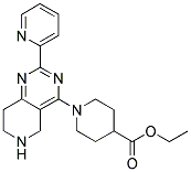 1-(2-PYRIDIN-2-YL-5,6,7,8-TETRAHYDRO-PYRIDO[4,3-D]PYRIMIDIN-4-YL)-PIPERIDINE-4-CARBOXYLIC ACID ETHYL ESTER Struktur