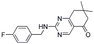 2-[(4-FLUOROBENZYL)AMINO]-7,7-DIMETHYL-7,8-DIHYDROQUINAZOLIN-5(6H)-ONE Struktur