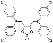 (+)-O-ISOPROPYLIDENE-2,3-DIHYDROXY-1,4-BIS[BIS(4-CHLOROPHENYL)PHOSPHINO]BUTANE Struktur