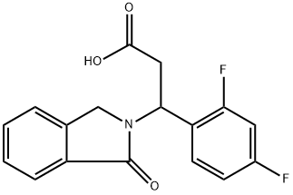 3-(2,4-DIFLUOROPHENYL)-3-(1-OXO-1,3-DIHYDRO-2H-ISOINDOL-2-YL)PROPANOIC ACID Struktur