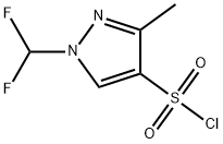 1-DIFLUOROMETHYL-3-METHYL-1H-PYRAZOLE-4-SULFONYL CHLORIDE Struktur