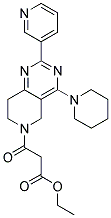 3-OXO-3-(4-PIPERIDIN-1-YL-2-PYRIDIN-3-YL-7,8-DIHYDRO-5H-PYRIDO[4,3-D]PYRIMIDIN-6-YL)-PROPIONIC ACID ETHYL ESTER Struktur