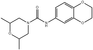 N-(2,3-DIHYDRO-1,4-BENZODIOXIN-6-YL)-2,6-DIMETHYL-4-MORPHOLINECARBOXAMIDE Struktur