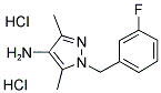 1-(3-FLUORO-BENZYL)-3,5-DIMETHYL-1H-PYRAZOL-4-YLAMINE DIHYDROCHLORIDE Struktur