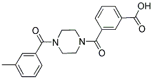 3-([4-(3-METHYLBENZOYL)PIPERAZIN-1-YL]CARBONYL)BENZOIC ACID Struktur