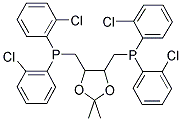 (+)-O-ISOPROPYLIDENE-2,3-DIHYDROXY-1,4-BIS[BIS(2-CHLOROPHENYL)PHOSPHINO]BUTANE Struktur