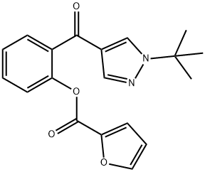 2-([1-(TERT-BUTYL)-1H-PYRAZOL-4-YL]CARBONYL)PHENYL 2-FUROATE Struktur