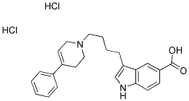 3-[4-(4-PHENYL-1,2,3,6-TETRAHYDRO-1-PYRIDYL)BUTYL]INDOLE-5-CARBOXYLIC ACID, 2HCL Struktur