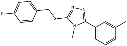 4-FLUOROBENZYL 4-METHYL-5-(3-METHYLPHENYL)-4H-1,2,4-TRIAZOL-3-YL SULFIDE Struktur