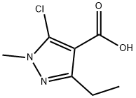 5-CHLORO-3-ETHYL-1-METHYL-1H-PYRAZOLE-4-CARBOXYLIC ACID Struktur