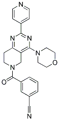 3-(4-MORPHOLIN-4-YL-2-PYRIDIN-4-YL-7,8-DIHYDRO-5H-PYRIDO[4,3-D]PYRIMIDINE-6-CARBONYL)-BENZONITRILE Struktur