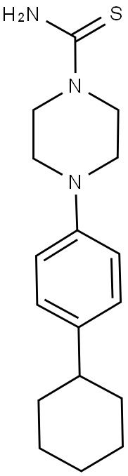 4-(4-CYCLOHEXYLPHENYL)PIPERAZINE-1-CARBOTHIOAMIDE Struktur