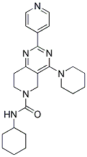 4-PIPERIDIN-1-YL-2-PYRIDIN-4-YL-7,8-DIHYDRO-5H-PYRIDO[4,3-D]PYRIMIDINE-6-CARBOXYLIC ACID CYCLOHEXYLAMIDE Struktur