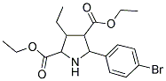 DIETHYL 5-(4-BROMOPHENYL)-3-ETHYL-2,4-PYRROLIDINEDICARBOXYLATE Struktur