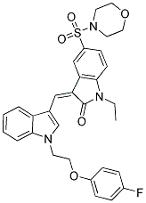 (Z)-1-ETHYL-3-((1-(2-(4-FLUOROPHENOXY)ETHYL)-1H-INDOL-3-YL)METHYLENE)-5-(MORPHOLINOSULFONYL)INDOLIN-2-ONE Struktur