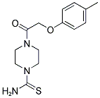 4-[(4-METHYLPHENOXY)ACETYL]PIPERAZINE-1-CARBOTHIOAMIDE Struktur