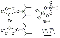 1,1-BIS(DIISOPROPYLPHOSPHINO)FERROCENE(COD)RH-PHOSPHOTUNGSTIC ACID Struktur