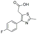 [4-(4-FLUORO-PHENYL)-2-METHYL-THIAZOL-5-YL]-ACETIC ACID Struktur