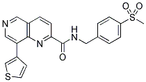 N-[4-(METHYLSULFONYL)BENZYL]-8-THIEN-3-YL-1,6-NAPHTHYRIDINE-2-CARBOXAMIDE Struktur