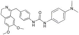 1-(4-((6,7-DIMETHOXY(3,4-DIHYDROISOQUINOLYL))METHYL)PHENYL)-3-(4-(DIMETHYLAMINO)PHENYL)UREA Struktur