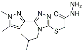 [5-(1,5-DIMETHYL-1 H-PYRAZOL-3-YL)-4-ISOBUTYL-4 H-[1,2,4]TRIAZOL-3-YLSULFANYL]-ACETIC ACID HYDRAZIDE Struktur